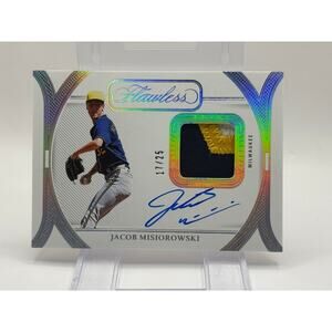 2024 Panini Flawless Jacob Misiorowski 3 Color Patch Auto 17/25 SP MIL Brewers